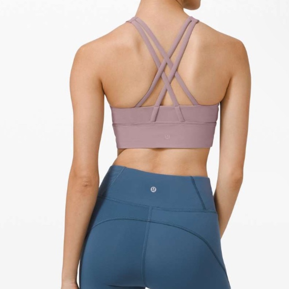 EUC Lululemon Energy Bra High Neck Long Line Tough *Medium Support, B–D Cup 2 - Picture 7 of 8